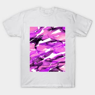 Magenta purple Pink abstract digital art pattern T-Shirt
